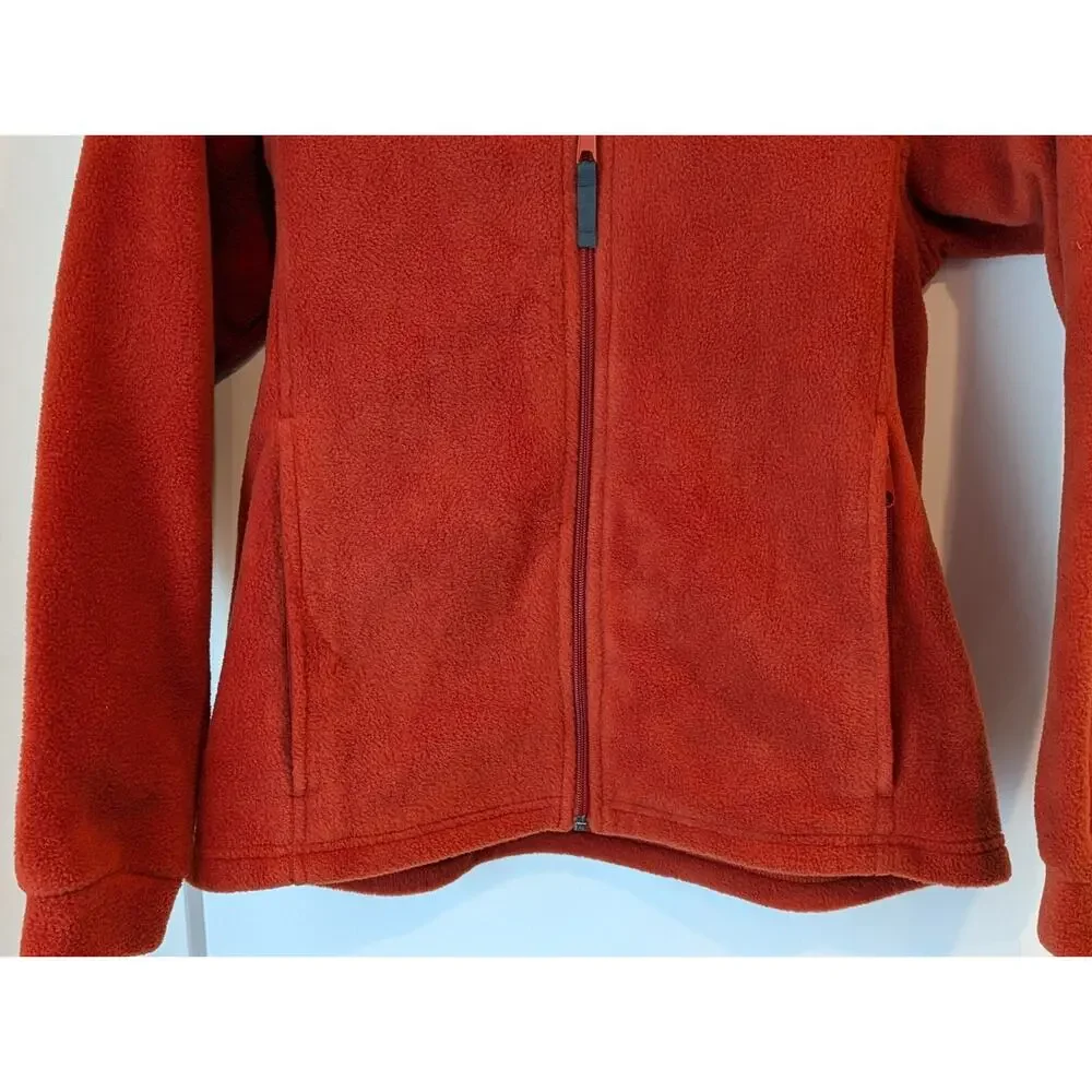 Columbia Girls 14/16 Orange Fleece Jacket Casual School Clemson Tennessee